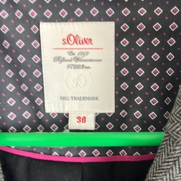 S Oliver Houndstooth German-Brand Cotton Blazer - Picture 4 of 7